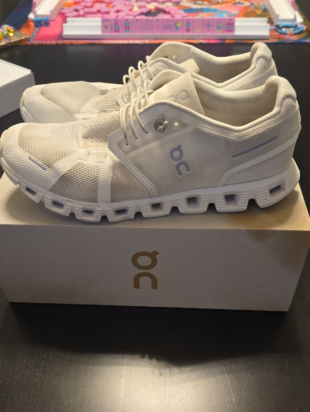 On Running Women's Cloud Sneakers in Off-White with Light Gray Accents